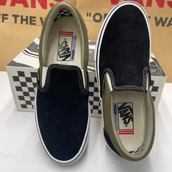 Vans Men’s Skate Slip-OnBlack Olive Sneakers VN0A5FCAB1V